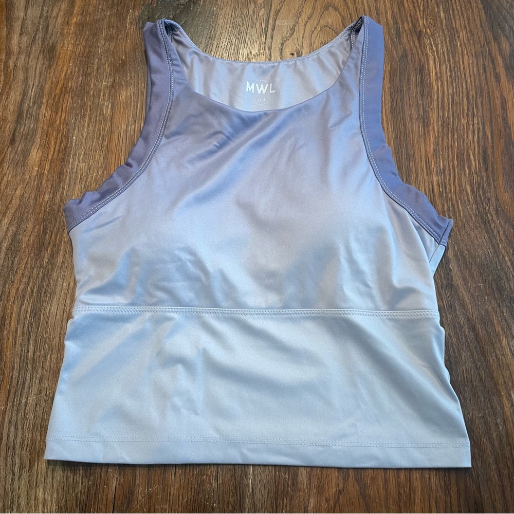 Madewell MWL Women’s Flex Cutout-back Tank Top Ombré Blue Small